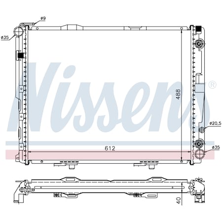 Nissen Nissens Radiator, 62762A 62762A